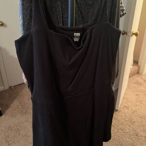 Victoria's Secret Pink Black Ribbed Top